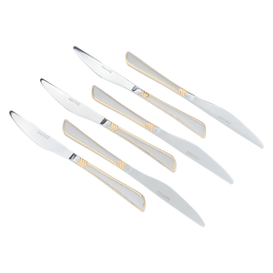 طقم ملاعق استيل السيف غاليري، 24 قطعة، نقش ذهبي - فضي product image 3