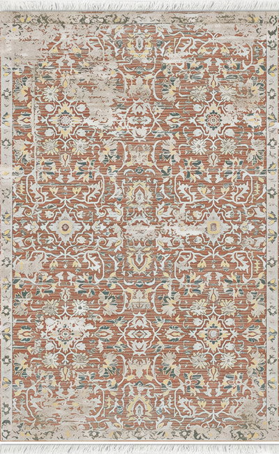 سجاد ريوف خيوط صوف القفاري، 1.60×2.40 متر - بيج برتقالي غامق product image 2