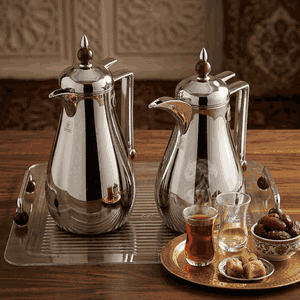 طقم ترامس مع طوفرية السيف غاليري، 0.7 / 1 لتر، 3 قطع، حافظة داخلية زجاج - فضي product image 2