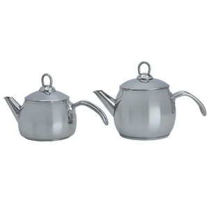 Steel Hascevher Teapot Set, 2 Pieces, 1/1.5 Liter - Silver product image