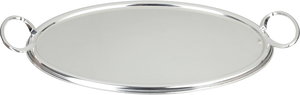 Al Saif Gallery Steel Serving Tray, 39x28.5x0.6 cm - Silver product image 2