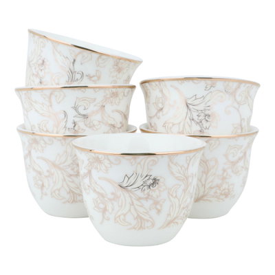 Al Saif Gallery Porcelain Coffee Cup Set, 12 Pieces - White product image 1