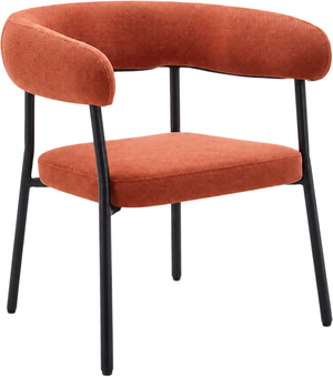 كرسي مودرن حديد ضد الصداء، 73×53×52 سم، قماش شانيل - برتقالي product image