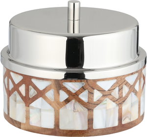 تمرية بغطاء ستانلس استيل السيف غاليري، 16x16x16 سم، قاعدة بنقوش، دائري - متعدد الألوان product image