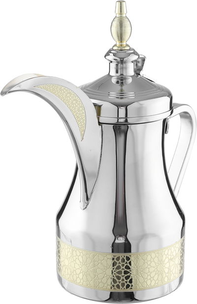 دلة قهوة استيل السيف غاليري، 1.4 لتر، نقش اسلامي - فضي product image 3