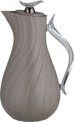 ترمس ليال جلوري، 1 لتر، خامة داخلية زجاج، يد شفاف، غطاء ضغاط - كابتشينو product image