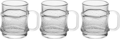 طقم اكواب شاي بيد زجاج السيف غاليري، 3 قطع، 165 مل - شفاف product image 1