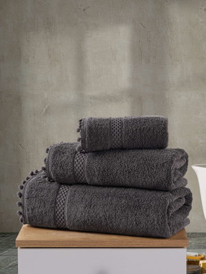 منشفة قطن، 1 قطعة، 170 × 90 سم - اسود product image 2