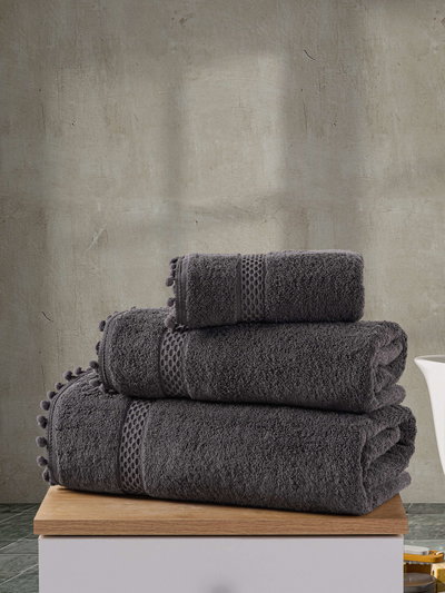 منشفة قطن، 1 قطعة، 170 × 90 سم - اسود product image 2