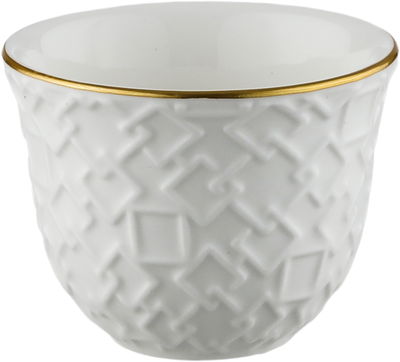 طقم تقديم بيالات شاي و فناجين قهوة مع صحون بورسلان السيف غاليري، مبخرة، 26 قطعة، نقش اسلامي - ابيض product image 3