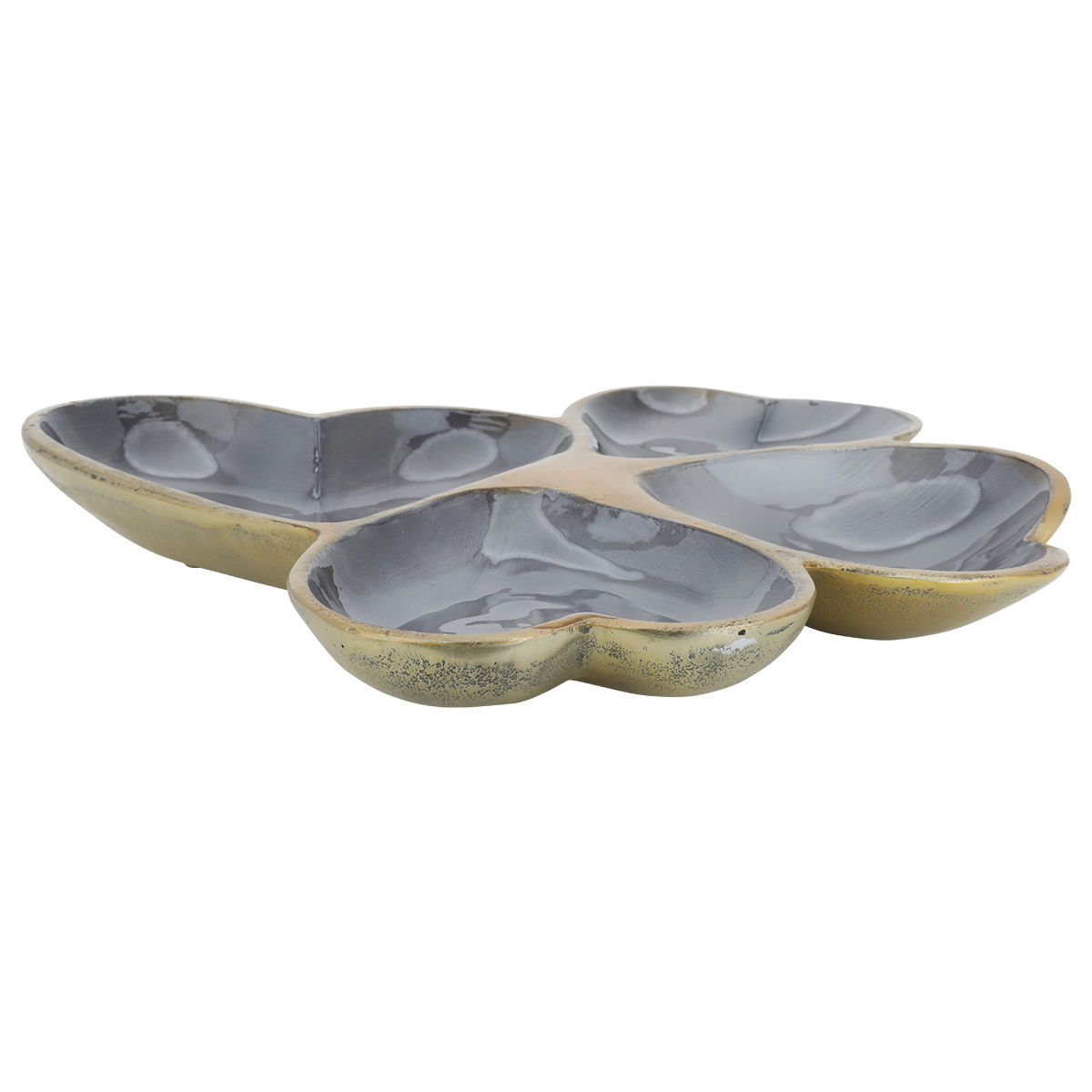Al Saif Gallery Porcelain Serving Plate, 34x32x3.8 cm, divided - Dark Gray product image 2