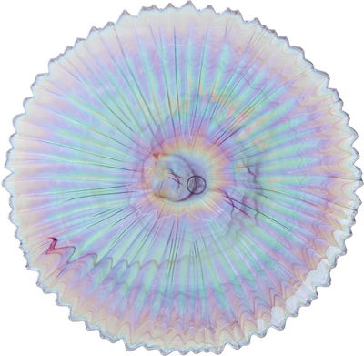 Alsaif Gallery Glass Dessert Serving Platter, 32.5x32.5x2.5 cm - Clear Blue product image 1