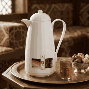 ترمس الراين، 1 لتر، حافظة داخلية زجاج حراري - ابيض product image 2