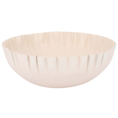 وعاء تقديم حديد مطلي السيف غاليري، 23×23×9 سم، عميق، دائري - بيج فاتح product image 1