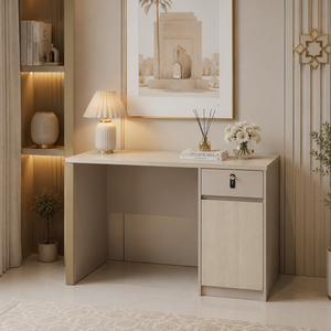 مكتب إداري مودرن خشب MDF، 75×140×60 سم - بيج product image