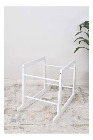 سرير موسى اطار خشبي فان مومنت، 76×42×76 سم، حامل هزاز - ابيض product image 2