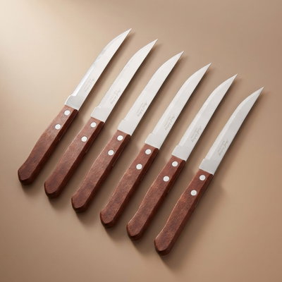طقم سكاكين فاكهة استيل السيف غاليري، 6 قطع، 4.5 بوصة - خشبي product image 1