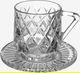 طقم أكواب شاي زجاج السيف غاليري، بصحن، 12 قعطة - شفاف product image 2