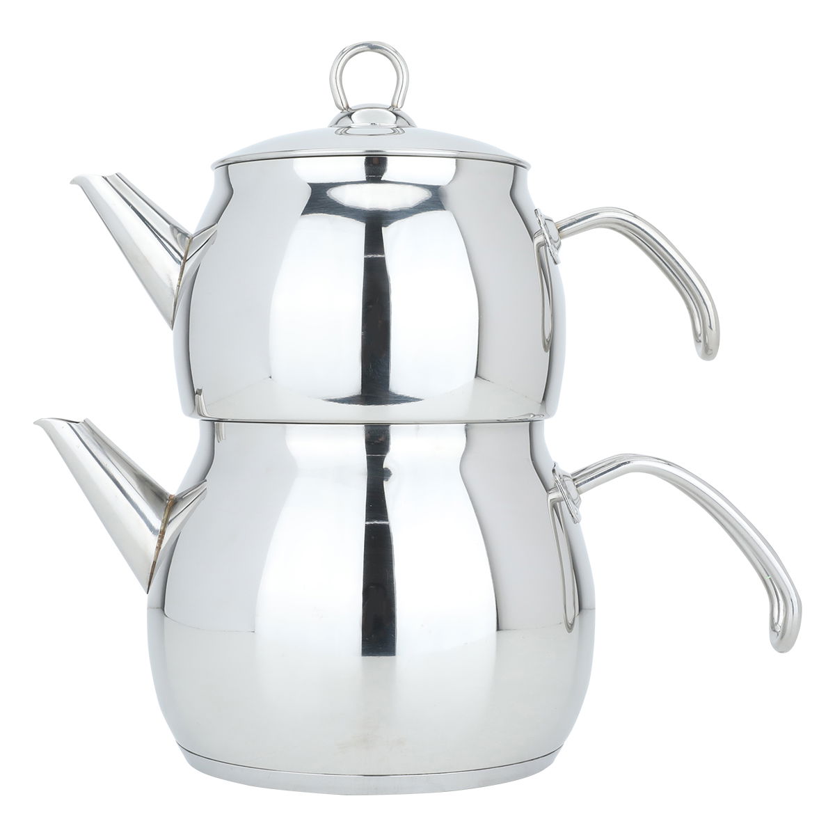 Al Saif Gallery steel jug set, two pieces - silver product image