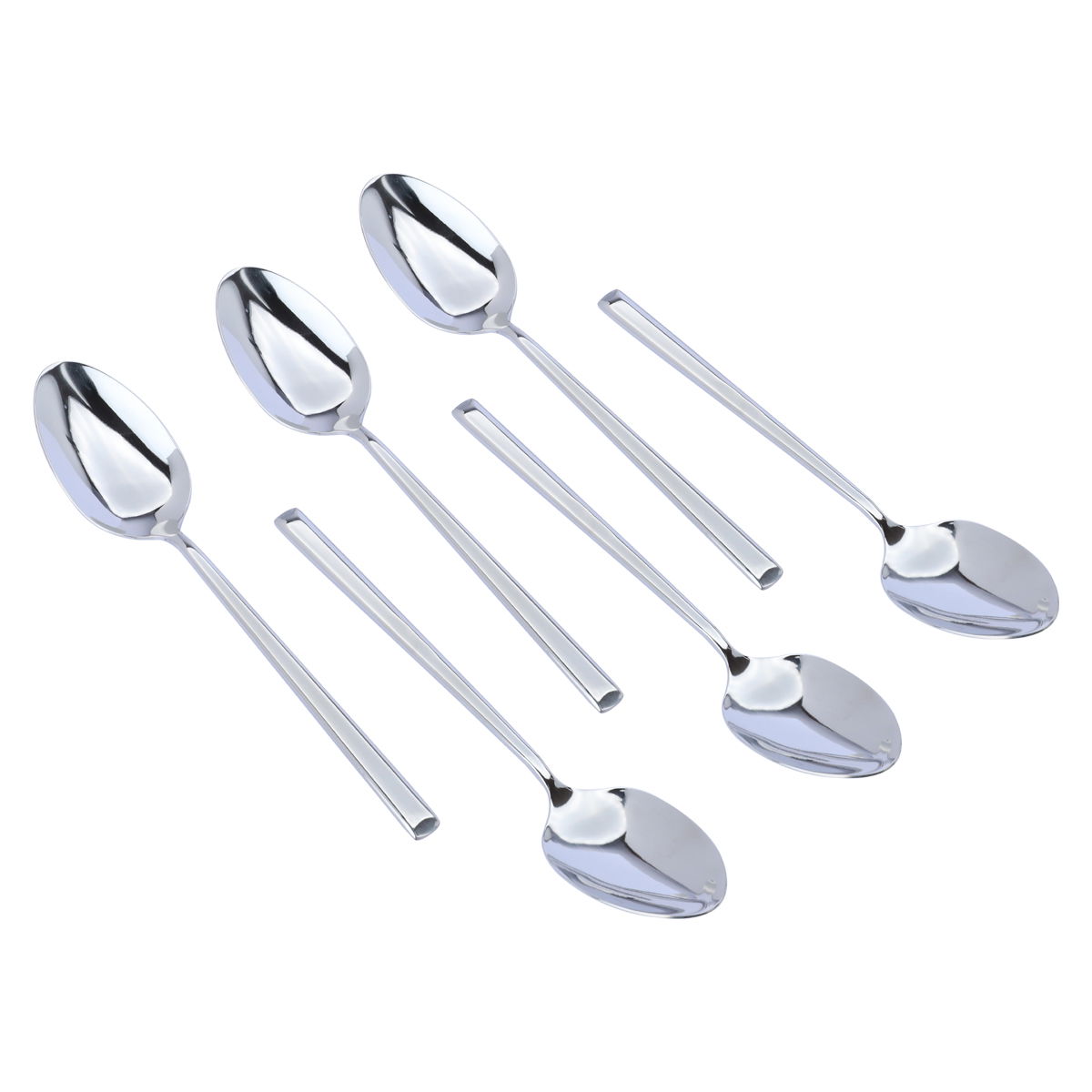 طقم ملاعق حلا استيل السيف غاليري، 6 قطع - فضي product image 1