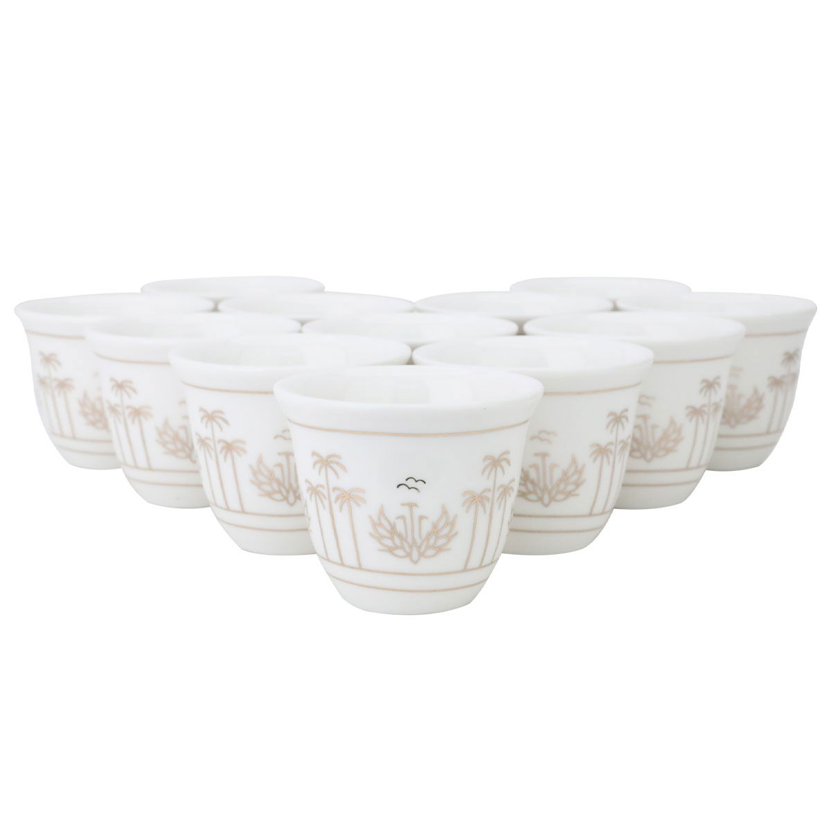 طقم فناجين قهوة بورسلان السيف غاليري، 12 قطعة - ابيض product image