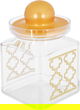 طقم علب بهارات بلاستيك السيف غاليري، بغطاء ذهبي، 3 قطع - شفاف product image 2