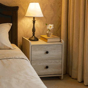 كومدينه خشب ام دي اف، 50×40×40 سم، 2 درج - رمادي product image