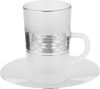 طقم تقديم شاي وقهوة زجاج واستيل السيف غاليري، 18 قطعة - شفاف فضي product image 3