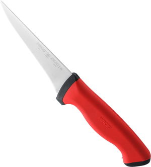 طقم سكاكين استيل بلاستيك بيرجي، 5 قطع - فضي احمر product image 5