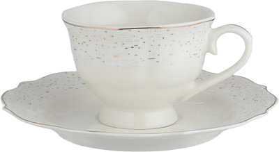 طقم تقديم سفرة بورسلان السيف غاليري، 65 قطعة - أبيض ذهبي product image 13