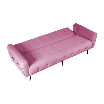 كنبة سرير مونتيلا خشب سويدي باك كومفورت، 190x70x90 سم، قماش مخمل - وردي داكن product image 3