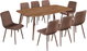 طاولة طعام خشب MDF مع 8 كراسي، 100×180×75 سم - بني غامق product image 4