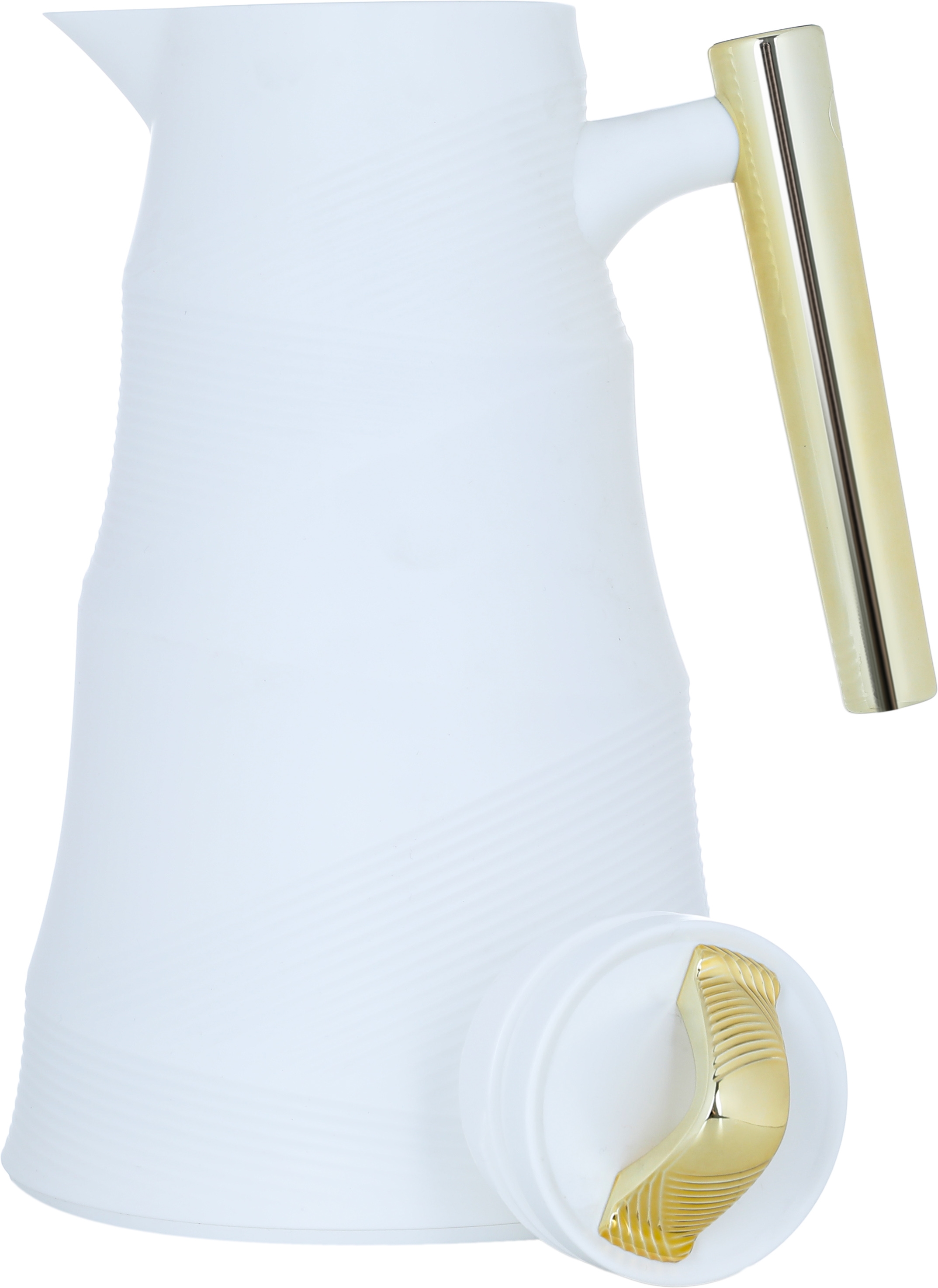 Bamboo Glory Thermos, 1 liter, glass inner container, plastic outer shell - white product image 2