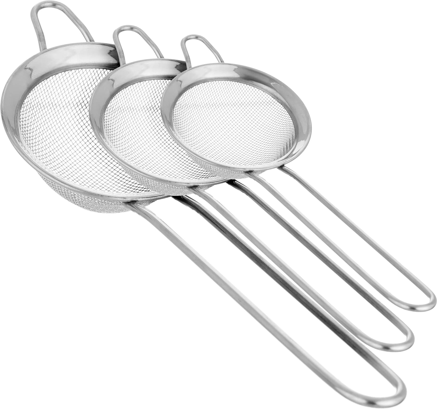 Al Saif Gallery Strainers Set, 26.8 cm, 3 Pieces - Silver product image