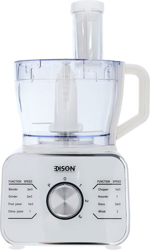 Edison Food Processor, 1100 Watt, 3.2/1.5 Liter, 3 Speeds - White product image