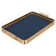 Tofaria Steel Al Saif Gallery, 40x27.7x4 cm, rectangle, leather, gold-blue edges product image 2