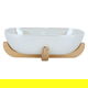 Al Saif Gallery porcelain serving bowl, 26 x 14 x 9 cm, base - white product image 1