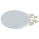 Al Saif Gallery marble serving plate, 22 x 22 x 5 cm, round, base - golden white product image 2