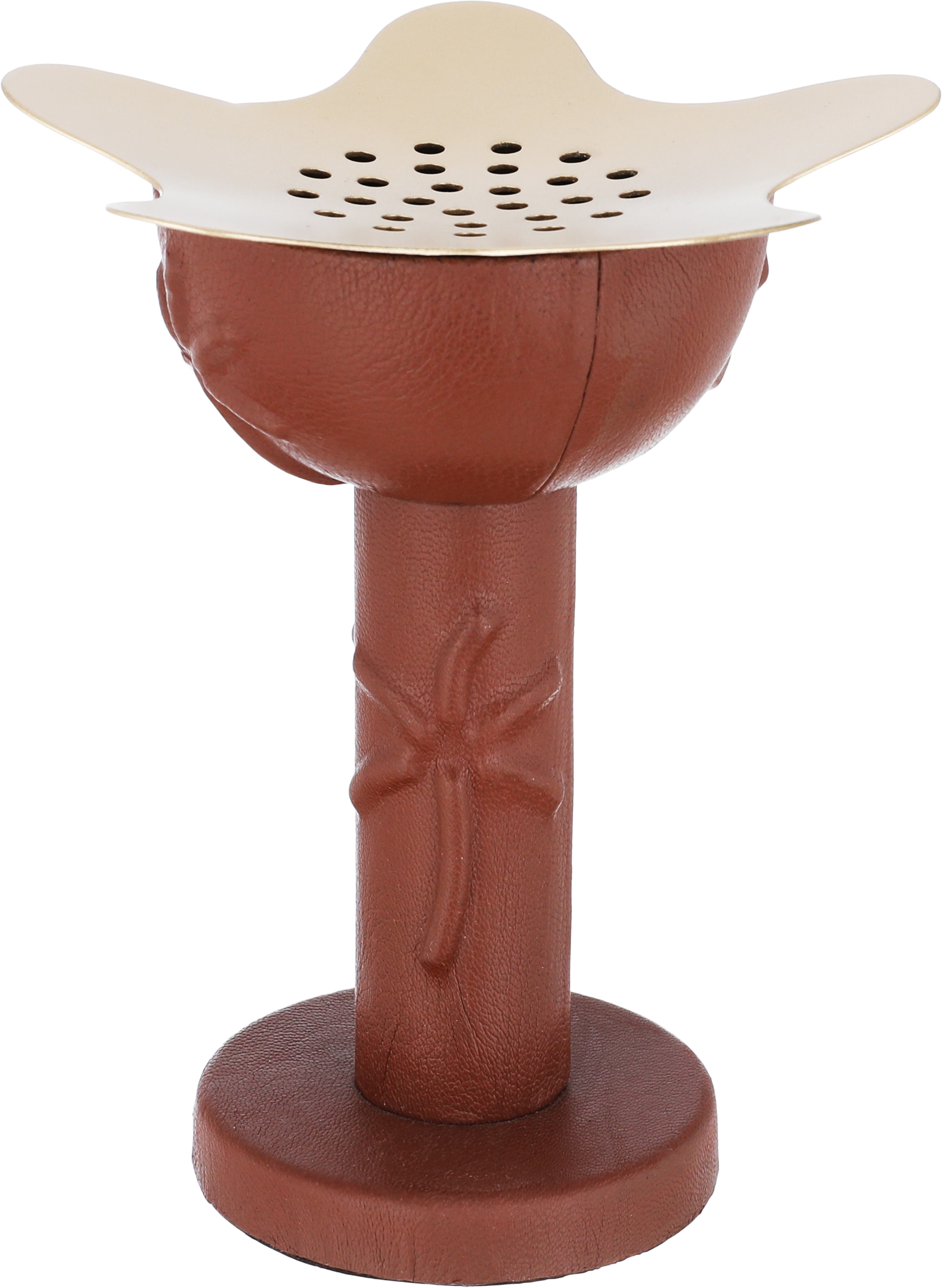 Alsaif Gallery Steel Incense Burner, 13.5 x 13.5 x 17 cm - Golden Brown product image 2