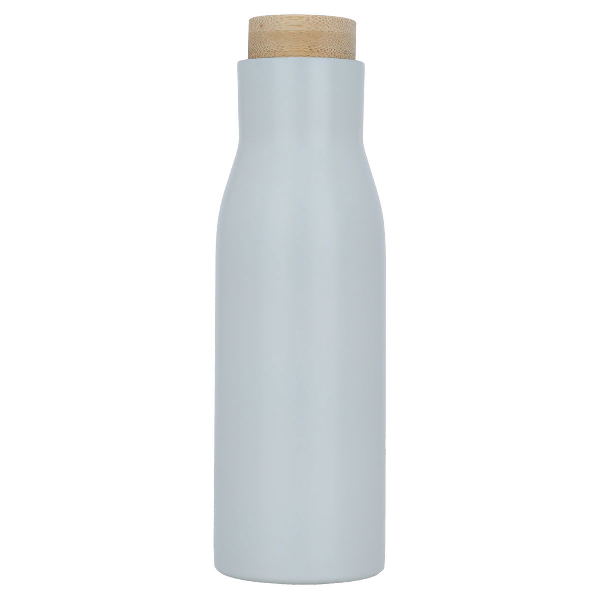 Timeless sports cup, wooden lid, steel, 500 ml - grey product image