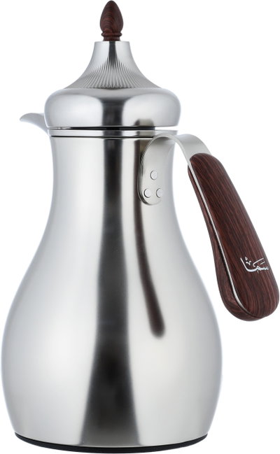 Al Saif Gallery Sama Thermos Set, 0.7/1 Liter, 2 Pieces, Inner Glass Container, Stainless Steel Outer Body - Silver product image 4
