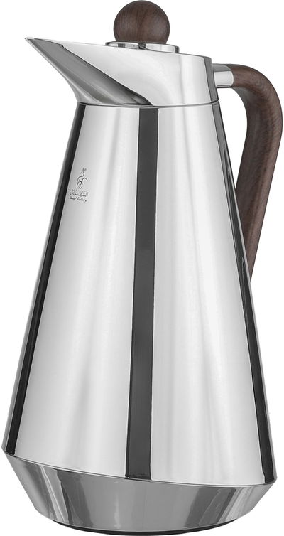 طقم ترامس طريف السيف غاليري، 1/0.7 لتر، حافظة داخلية زجاج، يد خشبي غامق، غطاء ضغاط - فضي product image 4