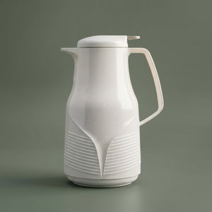 ترمس الراين، 1 لتر، ضغاط، حافظة داخلية زجاج حراري - ابيض product image