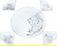 Al Saif Gallery porcelain yogurt set, 5 pieces, engraved - white product image 4
