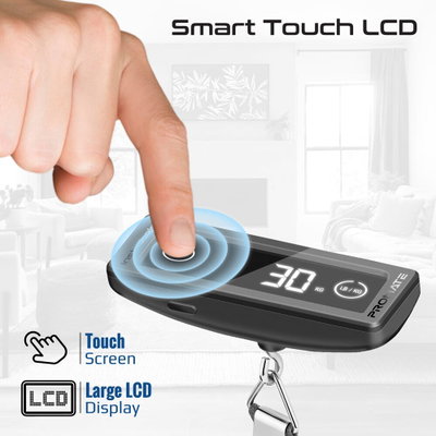 Promate Polypropylene Travel Scale, 40 kg, LCD Touchscreen - Black product image 7