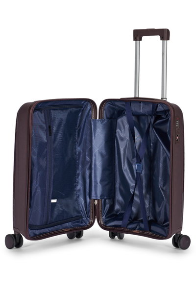 طقم شنط سفر بولي بروبيلين ليمرا، 3 مقاسات، 4 عجلات، بزاوية 360 درجة، LMA-PP520 - بني product image 6