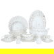 طقم سفرة بورسلان السيف غاليري، 86 قطعة، شكل سداسي - أبيض product image 1