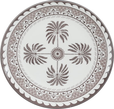 طقم سفرة بورسلان السيف غاليري، 24 قطعة، رسمة نخل بني - أبيض بني product image 5