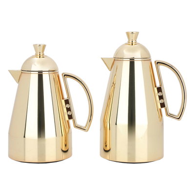 Al Saif Gallery Ruwayda thermos set, 1 liter, thermal glass inner container, steel outer shell - gold product image 2