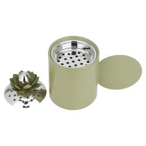 SteelAl Saif Gallery incense burner, 14 x 9 x 17 cm, round, Indian - green product image 2